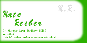 mate reiber business card